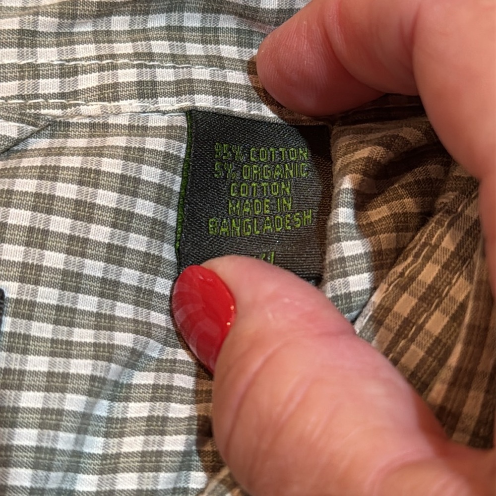 Men's Timberland Plaid Button Down XXL - Picture 7 of 8